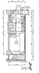 オーキッドレジデンス鶴見 1Kの間取図画像