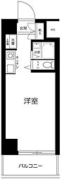 スカイノブレ川崎柳町 ワンルームの間取図画像