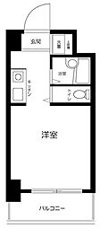パークノヴァ鶴見 ワンルームの間取図画像