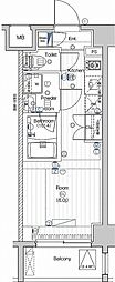 PREMIUMCUBE大井町#mo ワンルームの間取図画像
