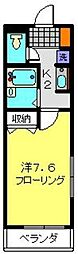 コンフォールマツダ 1Kの間取図画像