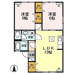 間取図画像 2LDK
