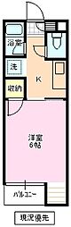 サンハイツ妻科 1Kの間取図画像