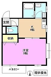 ハイツいちよし 1Kの間取図画像