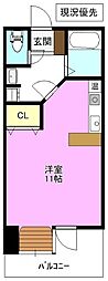 ウィンベル東館 ワンルームの間取図画像