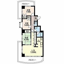 グランドメゾン長野 3LDKの間取図画像