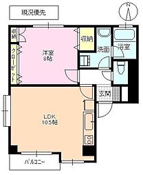 S-YARD三輪 1LDKの間取図画像