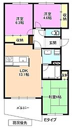 メイデンヘアー・A 3LDKの間取図画像