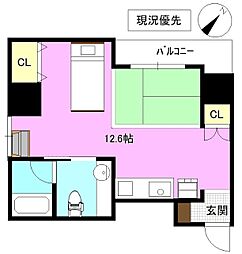 グランビア岡田 ワンルームの間取図画像