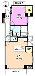 グレースクレスト 1LDKの間取図画像