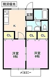 フォースアベニュー和田A 2Kの間取図画像