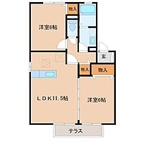 ウィルベリー 202 ｜ 大分県日田市大字渡里1041-5（賃貸アパート2LDK・2階・53.48㎡） その2