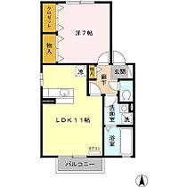 ウィルベリーII 102 ｜ 大分県日田市大字渡里1041-11（賃貸アパート1LDK・1階・45.42㎡） その2