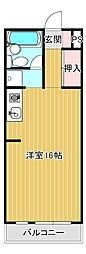 パークホーム ワンルームの間取図画像