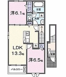 ソラーナ・ウキハIII 2LDKの間取図画像
