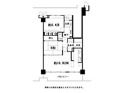 サーパス北久保 2LDKの間取図画像