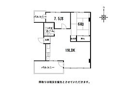 種崎シーサイドハウス 2LDKの間取図画像