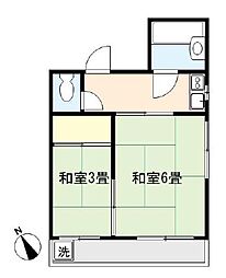 東京メトロ銀座線 浅草駅 徒歩8分の賃貸マンション 3階2Kの間取り