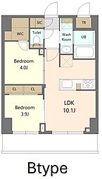 S-RESIDENCE浅草clarity 2LDKの間取図画像