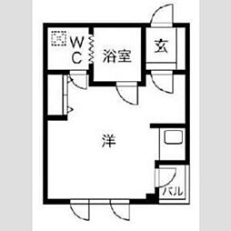 都営浅草線 本所吾妻橋駅 徒歩4分の賃貸マンション 4階ワンルームの間取り