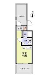 都営浅草線 本所吾妻橋駅 徒歩7分の賃貸マンション 5階ワンルームの間取り