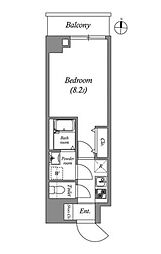 都営浅草線 本所吾妻橋駅 徒歩2分の賃貸マンション 2階1Kの間取り