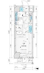 東京メトロ日比谷線 三ノ輪駅 徒歩4分の賃貸マンション 7階1Kの間取り