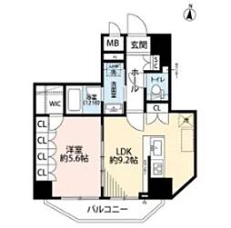 都営浅草線 本所吾妻橋駅 徒歩5分の賃貸マンション 7階1LDKの間取り