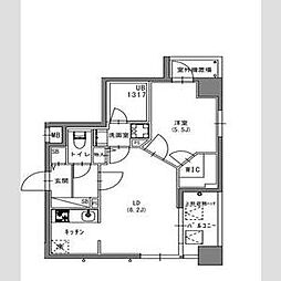 S-RESIDENCEOshiageBlossom 1LDKの間取図画像