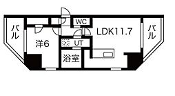 SEASONFLATS蔵前清住通り 1LDKの間取図画像