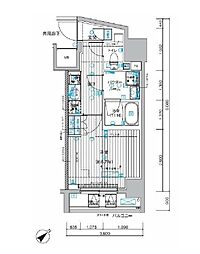 メインステージ押上5 1Kの間取図画像
