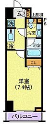 サンスタレ浅草 1Kの間取図画像