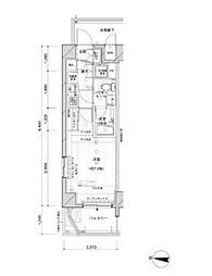 メインステージ押上4 1Kの間取図画像