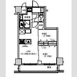 S-RESIDENCE千住大橋 2LDKの間取図画像