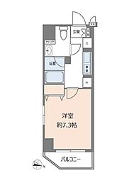 ライジングプレイス押上三番館 1Kの間取図画像