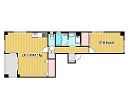 フラット松栄 1LDKの間取図画像