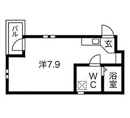 フォルテ桜山 ワンルームの間取図画像