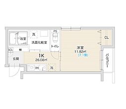 ヴィラアバーナ桜台 1Kの間取図画像