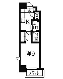 リシュドール鶴舞公園 1Kの間取図画像