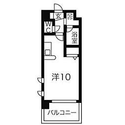 ベレーサ新瑞橋 ワンルームの間取図画像