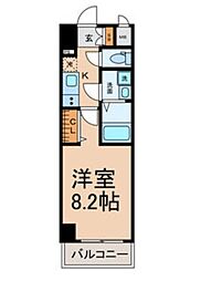 THE RESIDENCE SAKURAYAMA WEST 1Kの間取図画像