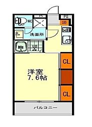 DoubleTree御器所 1Kの間取図画像