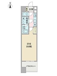 ヴィルクレア桜山 1Kの間取図画像