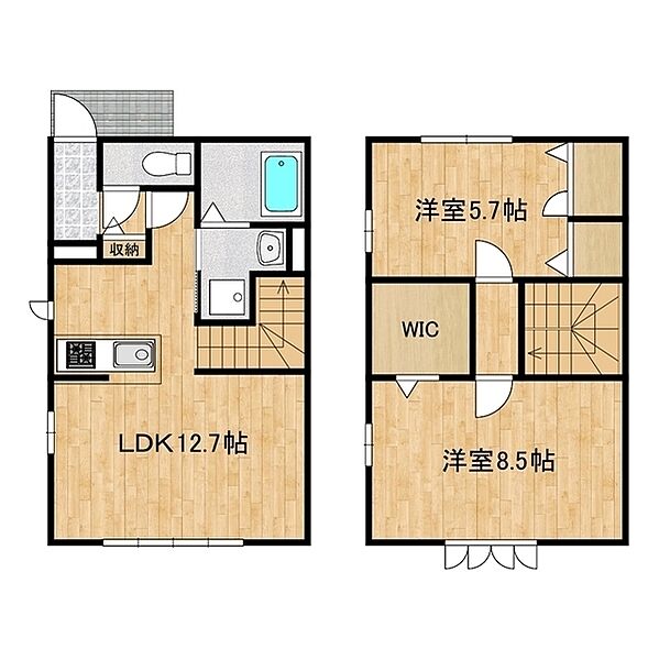 みはらしHills　ウエスト棟 D-1｜茨城県水戸市酒門町(賃貸テラスハウス2LDK・1階・68.30㎡)の写真 その2