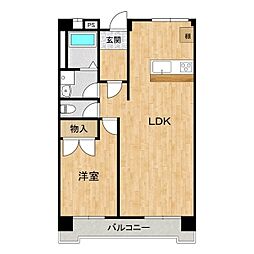 WoodVillage城南 1LDKの間取図画像