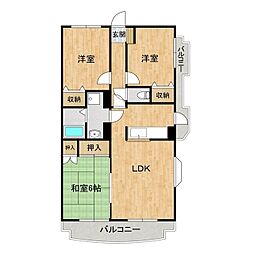 プレジデントヒル 3LDKの間取図画像