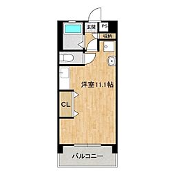 コーラルトップ ワンルームの間取図画像