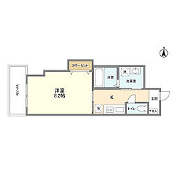 エルメディオ千種 0720 7階1Kの間取り