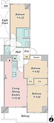 グリーンパーク新綾瀬 3LDKの間取図画像