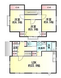 利府町加瀬字十三本塚 3LDKの間取り